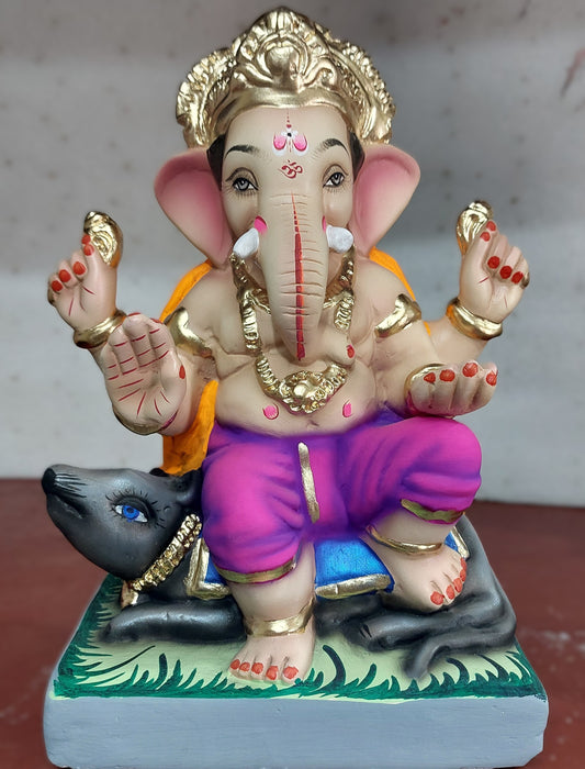 10" Mushak Ganesh Idol